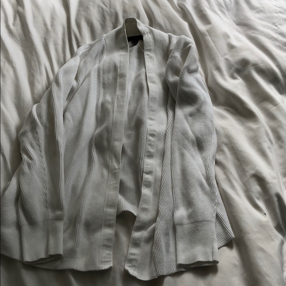 WHITE JCREW CARDIGAN